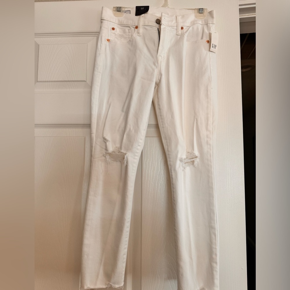 GAP High rise skinny jeans. White size 27 petite. New with tags